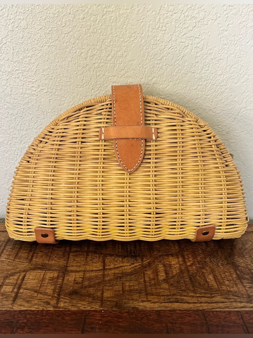 J.Crew Woven Half-Moon Straw Crossbody Bag in Yellow
